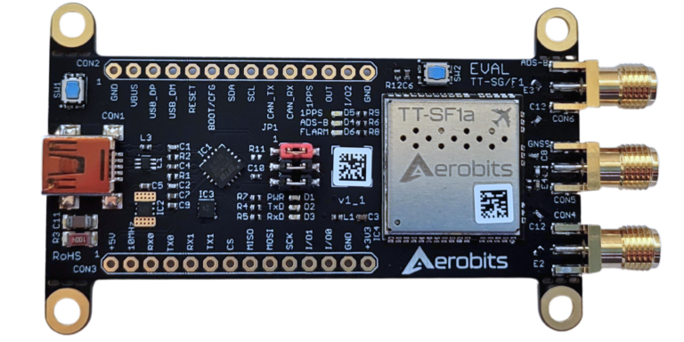 This evaluation kit provides a quick introduction to the ­SF2 module for ADS­B/GNSS receiver and FLARM transceiver.