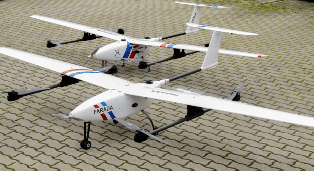 The Unmanned Aircraft Systems (UAS) used in the project were equipped with the Aerobits transceiver TR-1A